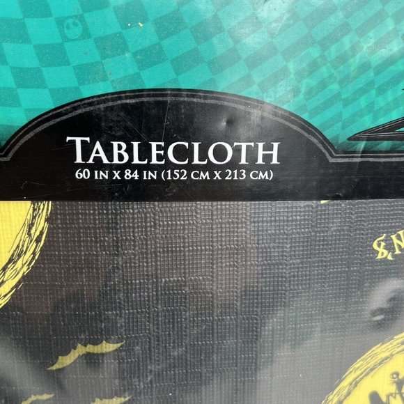 Disney Nightmare Before Christmas Tablecloth 60"X84" Oogie Boogie Black Yellow - Picture 3 of 12